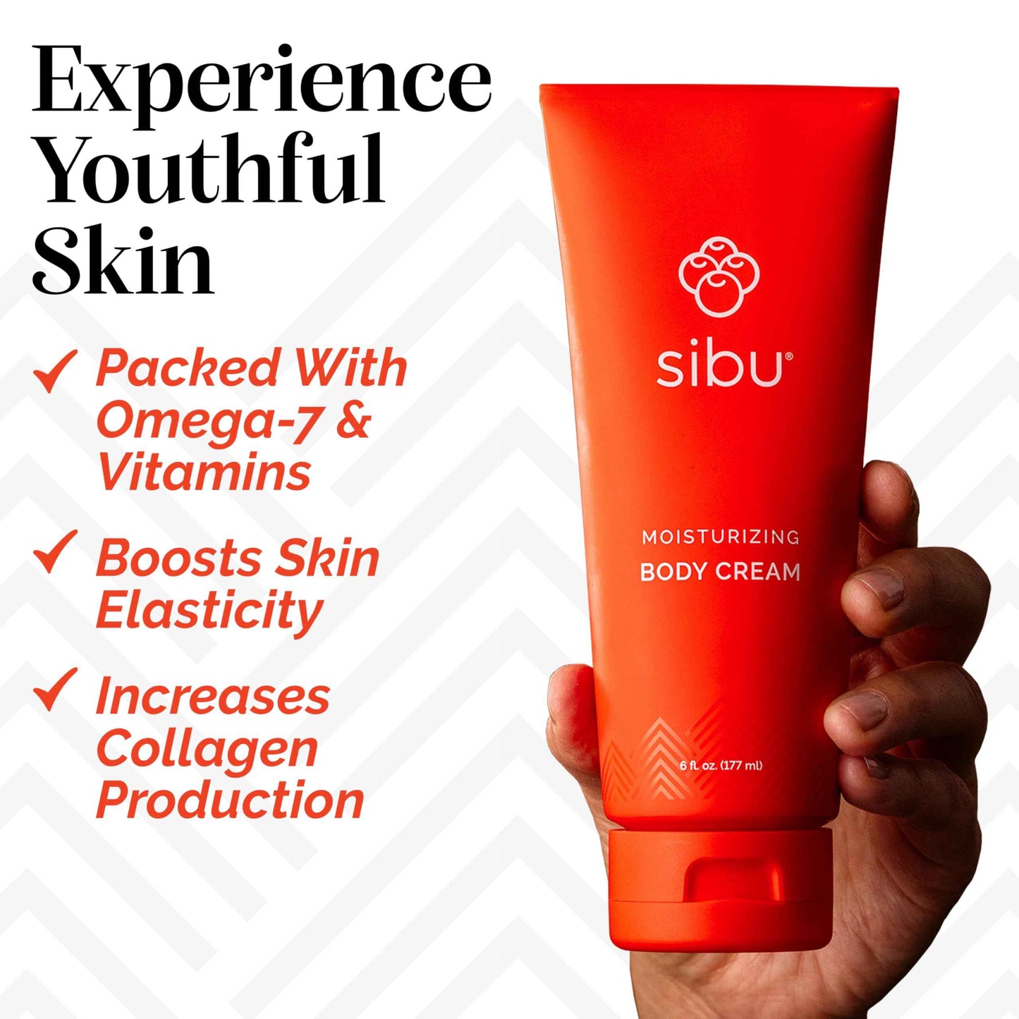 sibu Moisturizing Body Cream, Lotion Made From Premium Himlayan Sea Buckthorn (6oz) – Lightweight & Hydrating Moisturizer That Protects & Repairs Skin