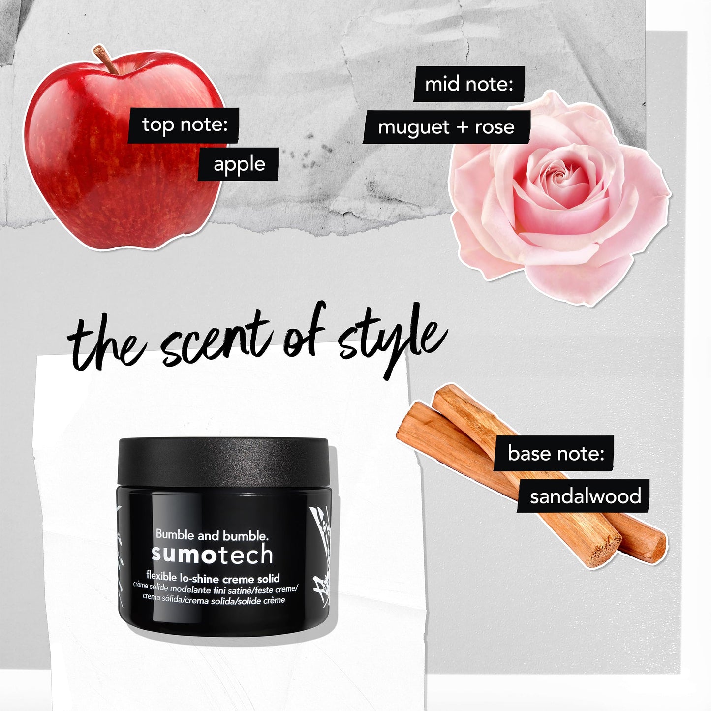 Bumble and bumble. Sumotech Flexible Hold Cream Solid | Hair Styling Cream | Pliable Texture, Flexible Hold + Lo-shine Finish | Wavy, Straight, 1.5 Ounce