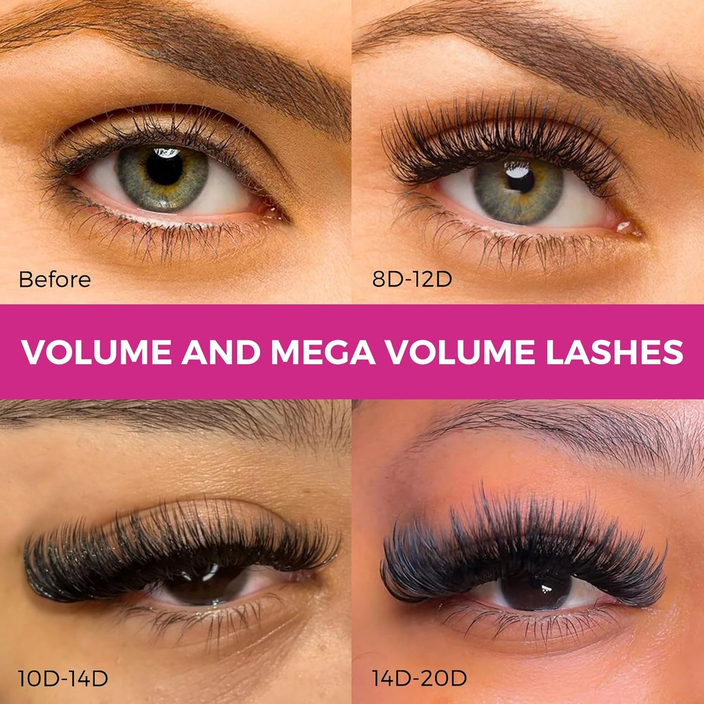 Premade Lash Fans - 10D 0.03 Volume Eyelash Extensions | Soft, Lightweight, Handmade, Pointy Base, 13mm