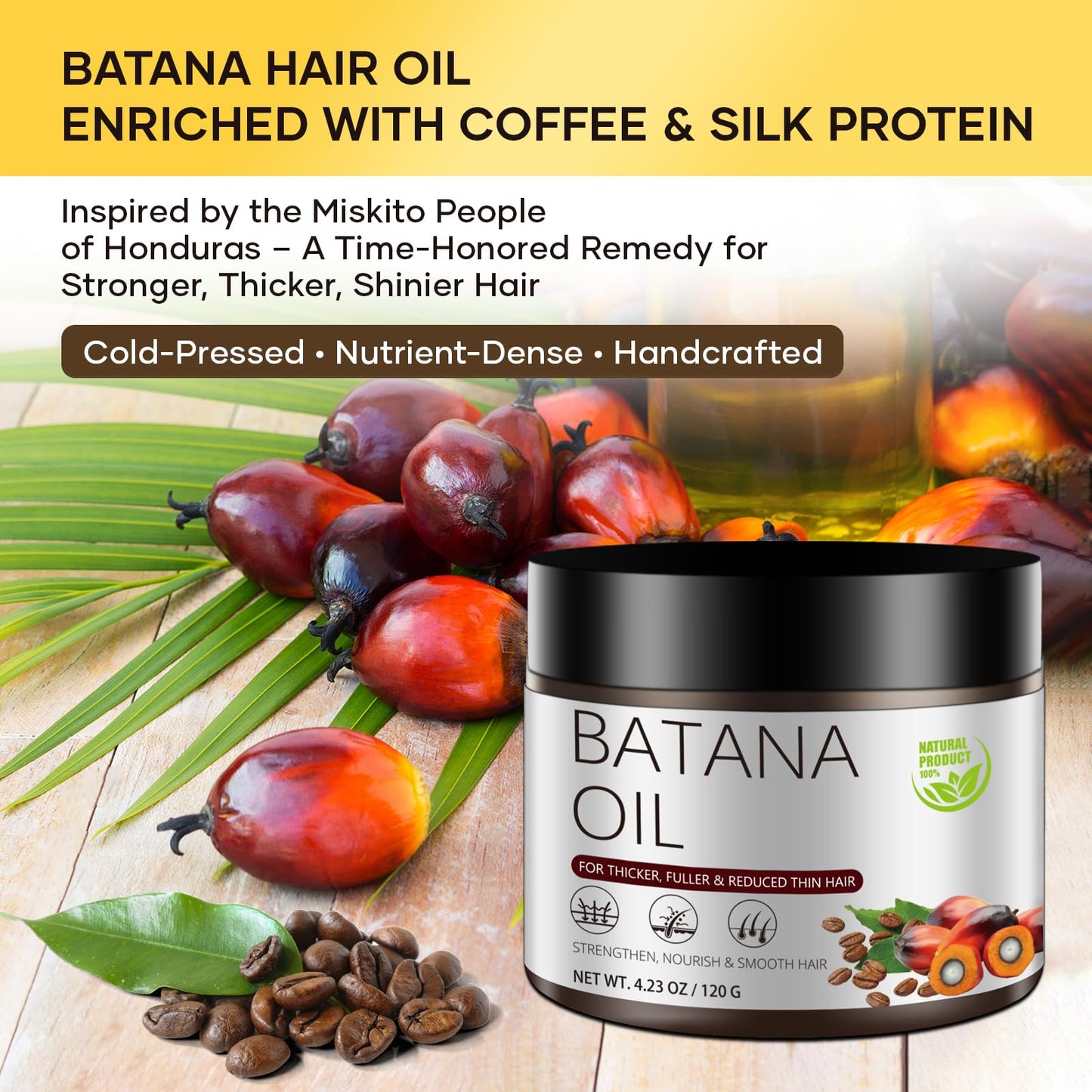 Gulizzmonis Batana Hair Mask for Damaged Thinning Hair