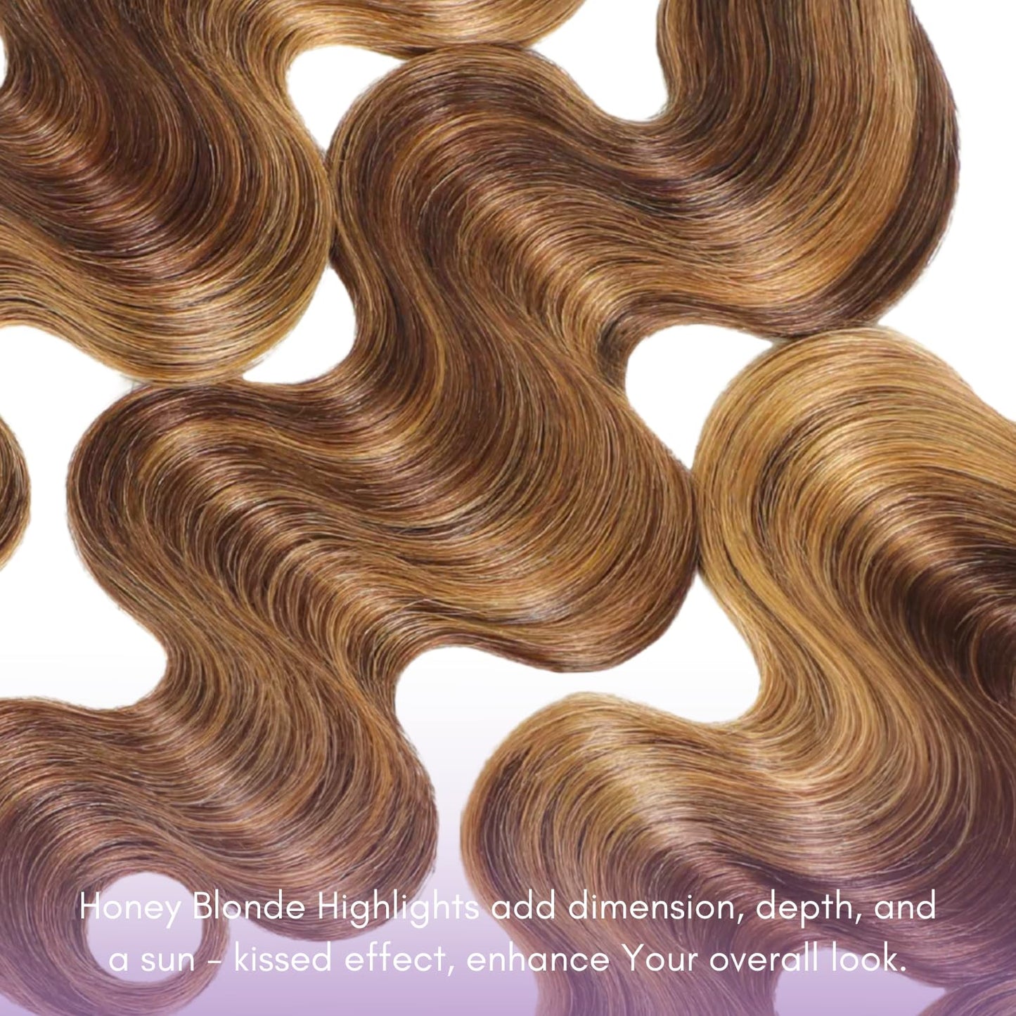 AUROO Highlight Body Wave Closure Honey Blonde Ombre 4x4 Closure Human Hair 16 Inch, Transparent Lace Closure Frontal Pre Plucked with Baby Hair Brazilian 12A Unprocessed Virgin Remy 4/27 Wavy Closure