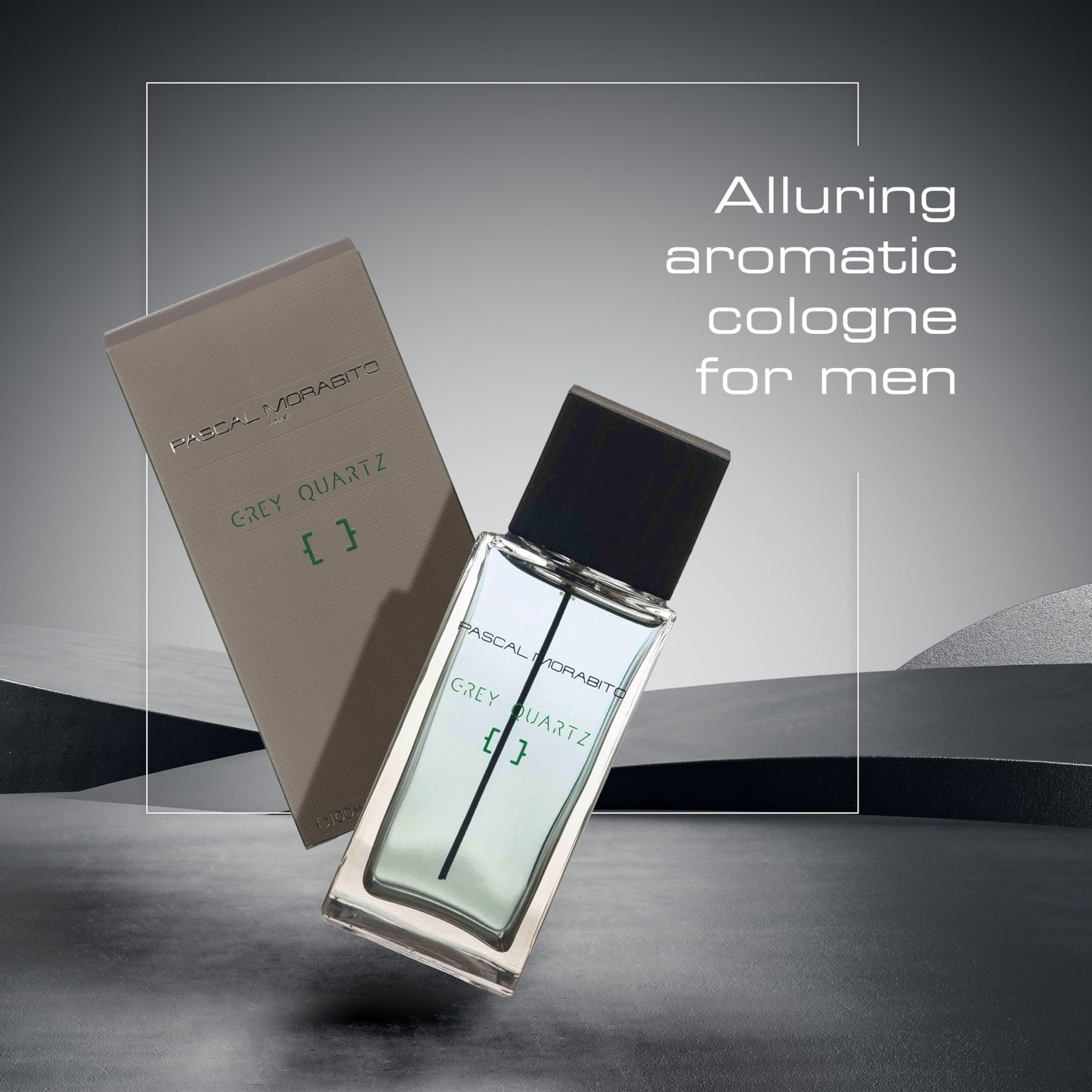 Pascal Morabito - Grey Quartz- 3.4 Oz Eau De Toilette - Fragrance Mist For Men - Modern Aromatic Scent - Cologne Spray With Spices, Veviter, Leather, Geranium, Patchouli Accords