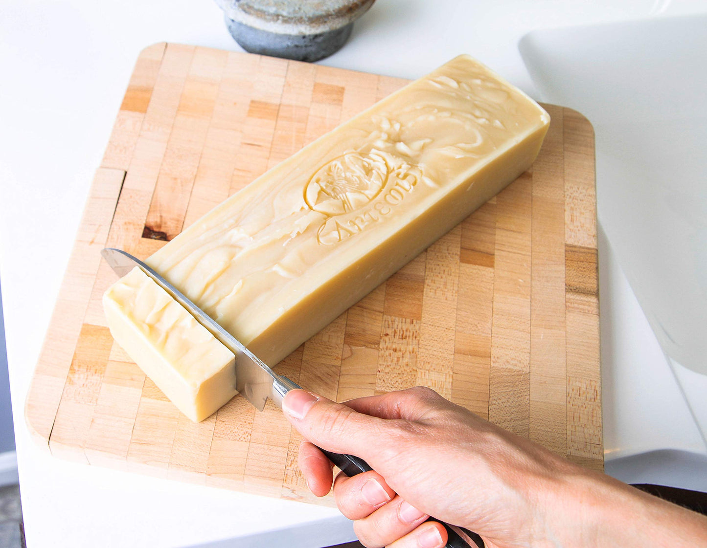 Organic Goat's Milk Soap Loaf - Cut Into 8 to 10 Soap Bars - Natural Ingredients - Hypoallergenic - 2 Pound Block