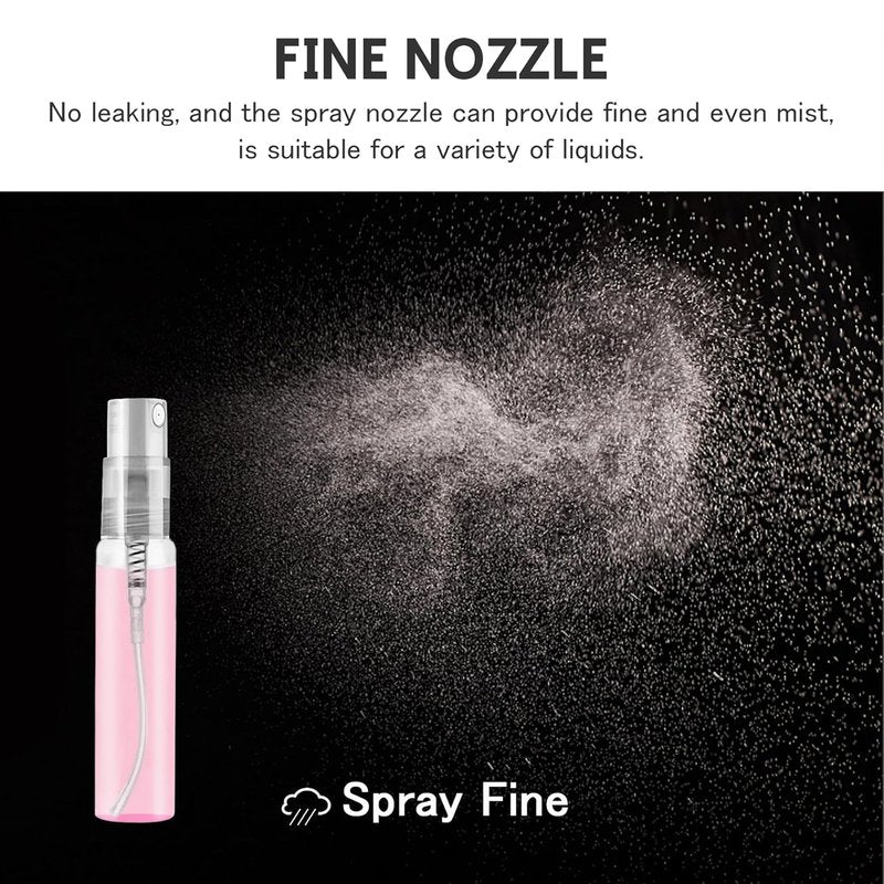 Mini Spray Bottle Set - 105PCS 5ML Clear Glass Refillable Fine Mist Atomizers | Travel & Essential Oils