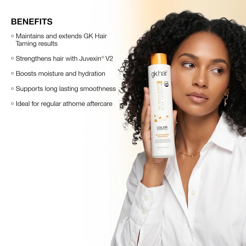 GK HAIR Moisturizing Shampoo for Color Treated Hair - Sulfate & Paraben Free Keratin Formula | 10.1 Fl Oz