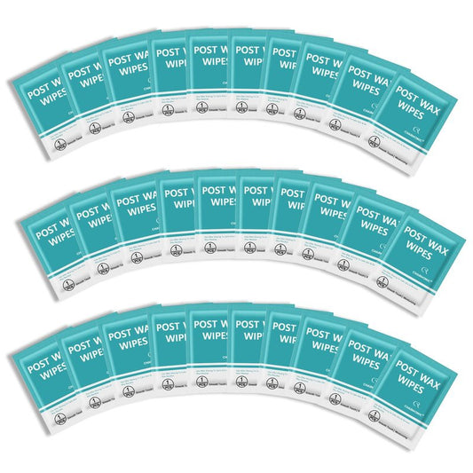 100 Count Post Wax Oil Wipes, Face Wax Strips Wax Remover for Skin Cleanser, After Wax Care Reduces Redness & Residue, Body & Facial Post Waxing Treatment for All Hair Removal
