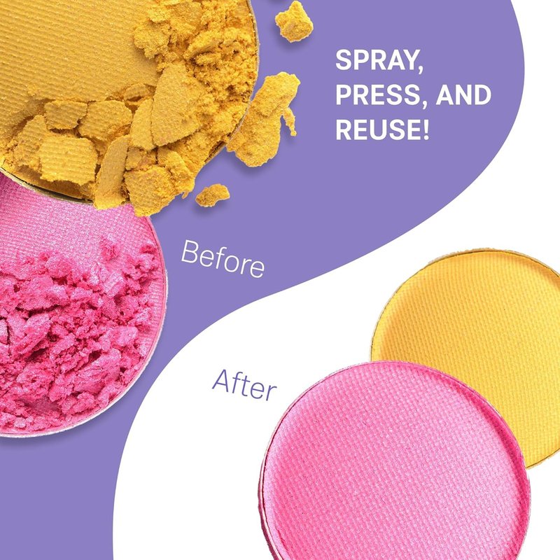 FIXY Makeup Repair Kit - Repressing tool for Eyeshadows, Blush & Highlighter or Depot | Organize Makeup Round Pans in Makeup Palette with Mirror | Makeup Artist Must Haves