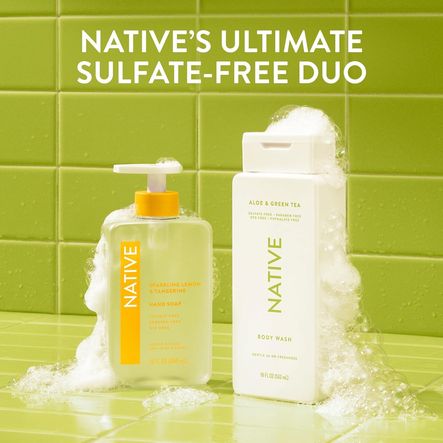 Aloe & Green Tea Body Wash - 24-Hour Refreshing Cleanser for All Skin Types | 18 oz, Phthalate & Sulfate-Free