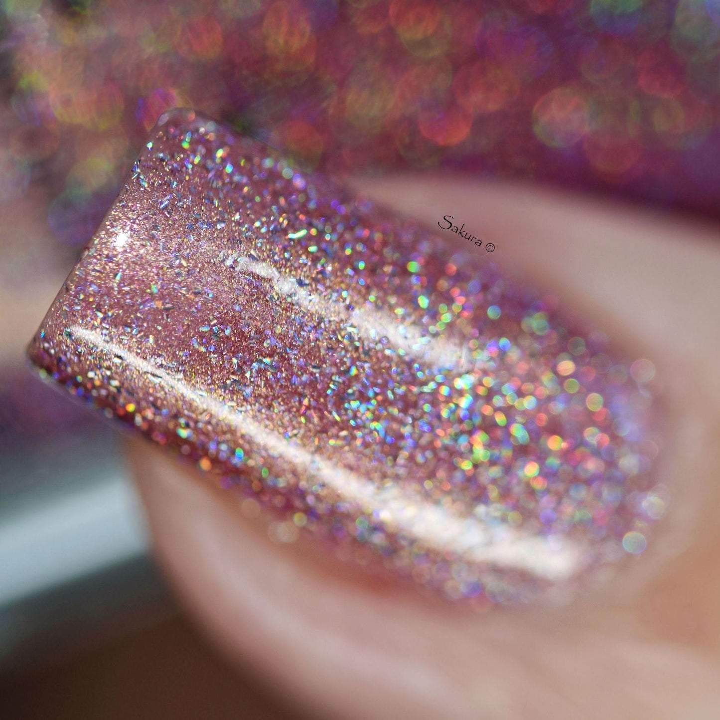 ILNP Ballet Slipper - Soft Pink Holographic Nail Polish, Ballet Pink Shimmer Polish, Vegan, Non-Toxic, Cruelty Free
