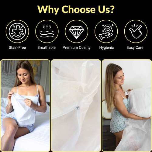 KOBBTAN Self Tan Sleep Sack Set – Disposable Tanning Sheet Protector for Bed – Breathable, Hygienic Self Tan Sleeping Sack – Protects Sheets from Tanning Lotion Stains – Bed Protector 4-Pack