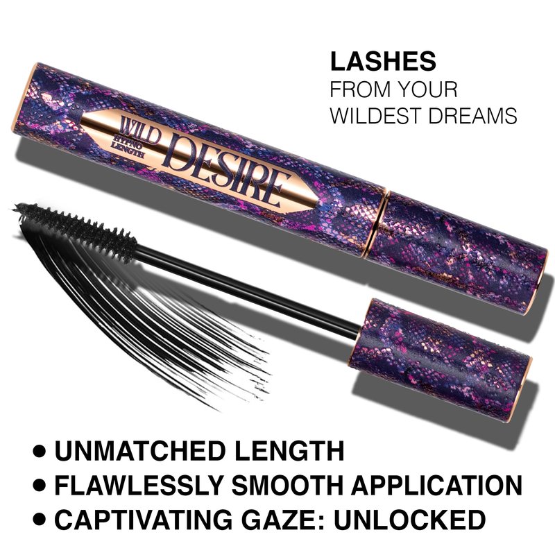 SELESTIA BEAUTY Black Volumizing & Lengthening Mascara Wild Desire – Cone-Shaped Brush for Smooth Application & Hypno Length – Long-Lasting Formula, Clump & Flake Free – 0.34 fl.oz. - Made in Italy