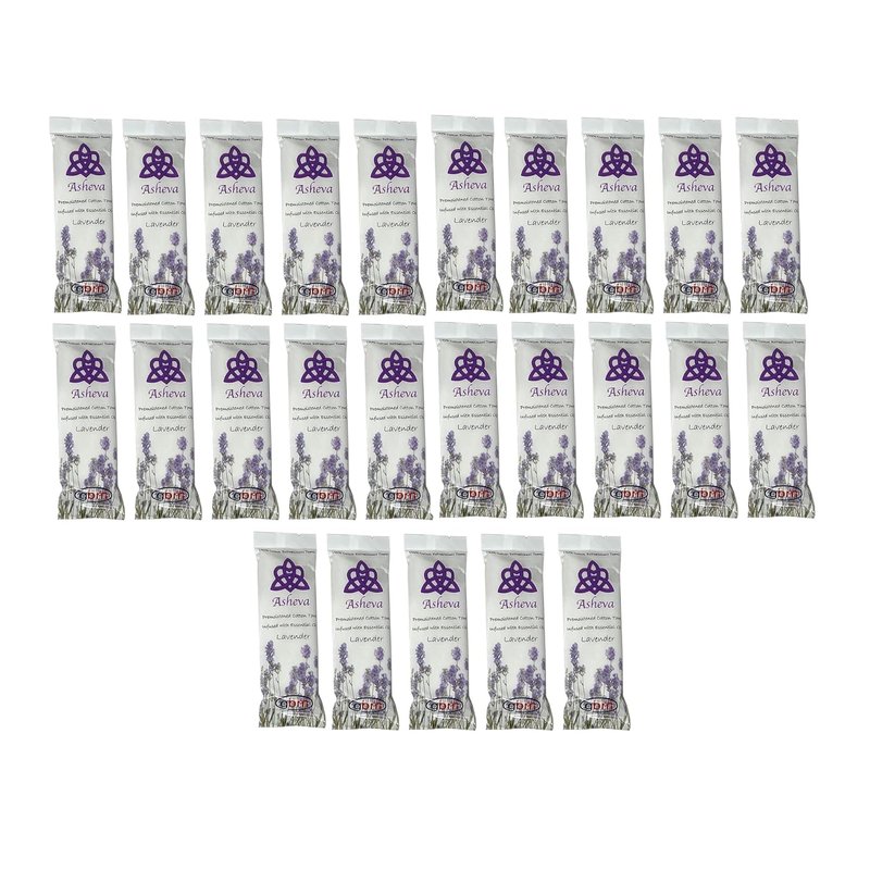 Oshibori Disposable Towels - Luxurious Moist Cotton Refreshing Towels | 8" x 9" - Lavender, Lemon & Tea Tree Scents