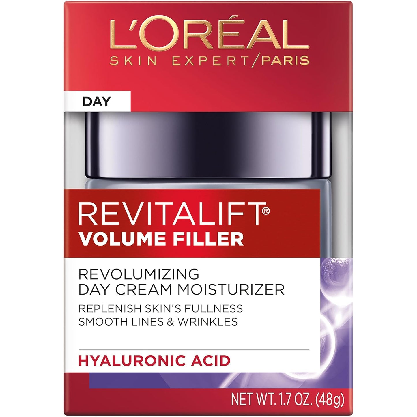 L’Oreal Paris RevitaLift Volume Filler Facial Moisturizer - Daily Hydration, 1.7 Oz (Pack of 2)