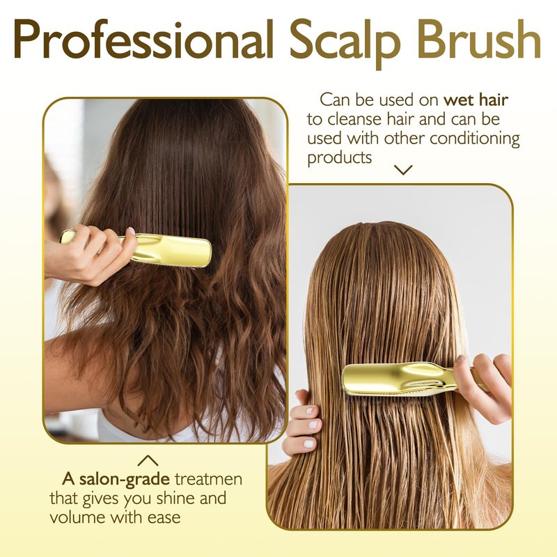 Daily Gard Detangling Hair Brush, Dry and Wet Detangler Hair Brush for Women and Men, Massager Scalp Brush for Straight//Long/Fine Hair, Gold