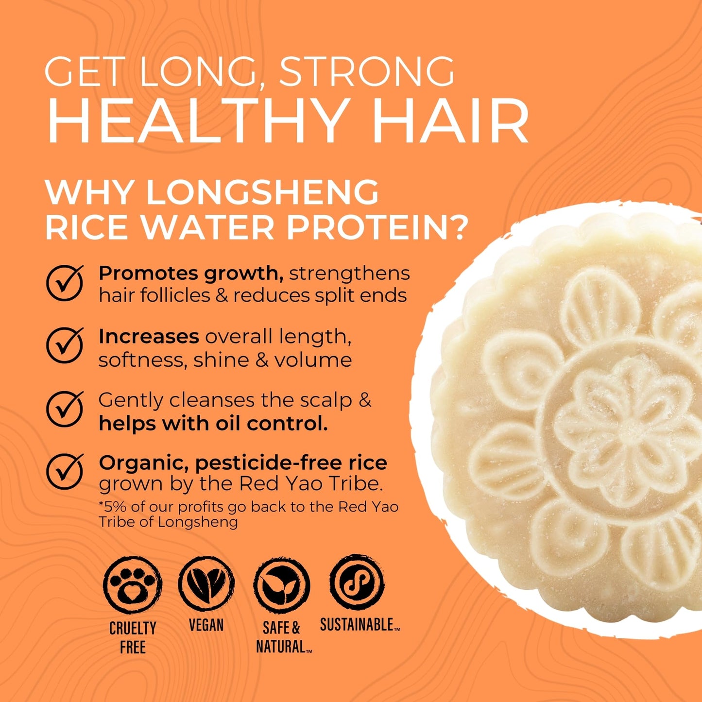 Viori Citrus Yao Shampoo and Conditioner Bar Set and Bamboo Holder - Made with Rice Water for Hair Growth - Handcrafted Sulfate Free Shampoo and Conditioner