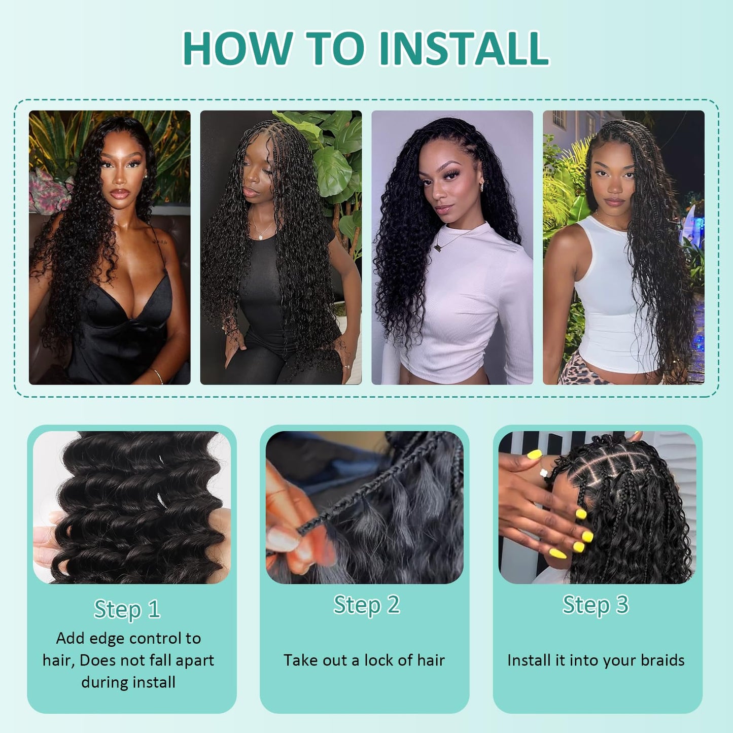 Boho Human Hair for Braiding 20 Inch 100% Brazilian Virgin Remy Hair Bulk 50g Curly No Chemical Processing Soft Silky 1 Bundle Natural Color for Bohemian Braids Knotless Braids
