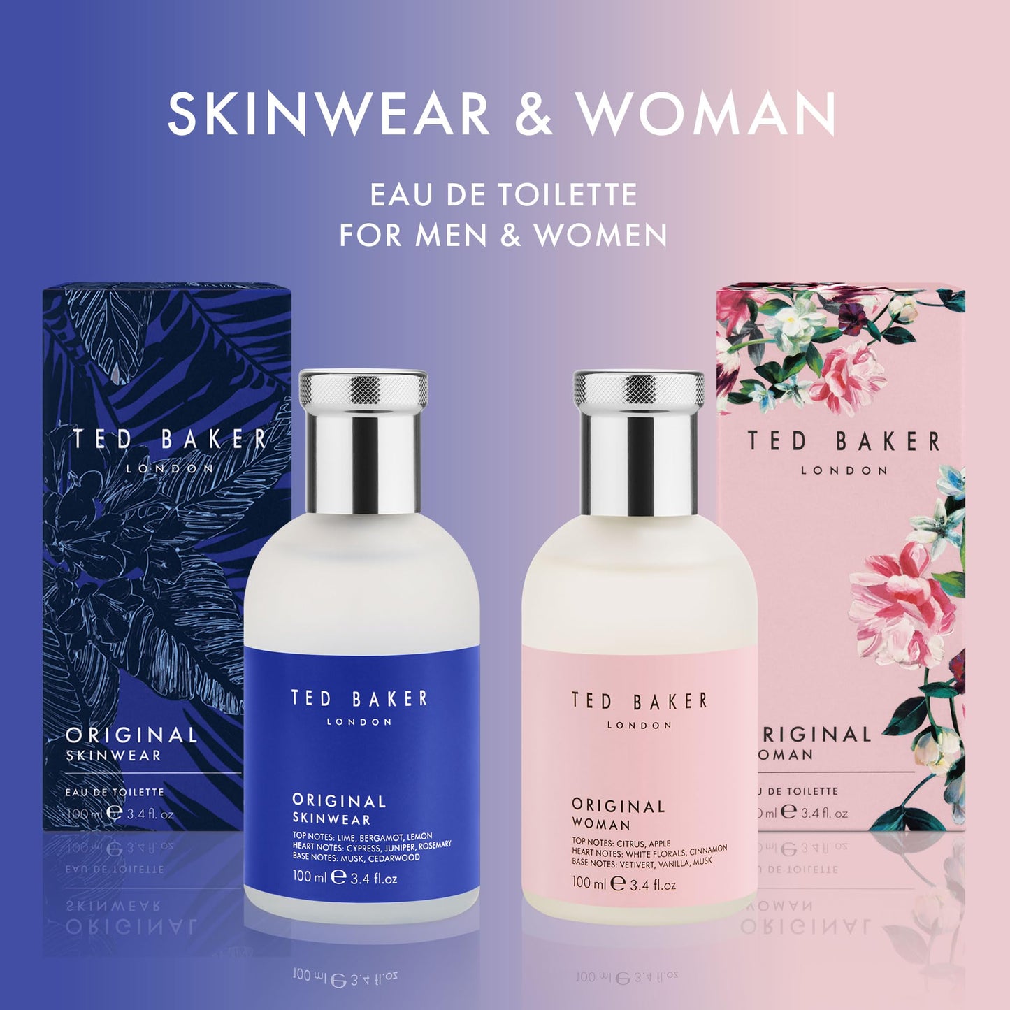 Ted Baker Woman Pink & Men Original Skinwear Gift Set, 2x 3.38 fl oz