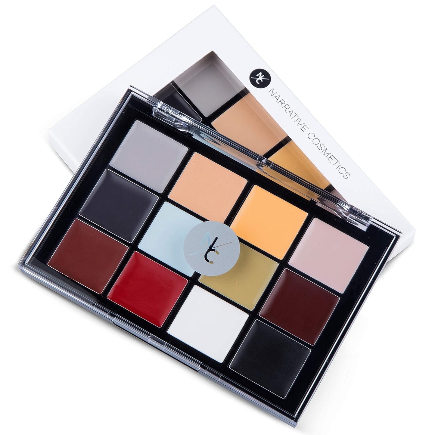 Narrative Cosmetics 12-Color Death FX Cream Palette - Waterproof Zombie & Undead SFX Makeup for Halloween, Cosplay | Quick-Drying Cream Colors
