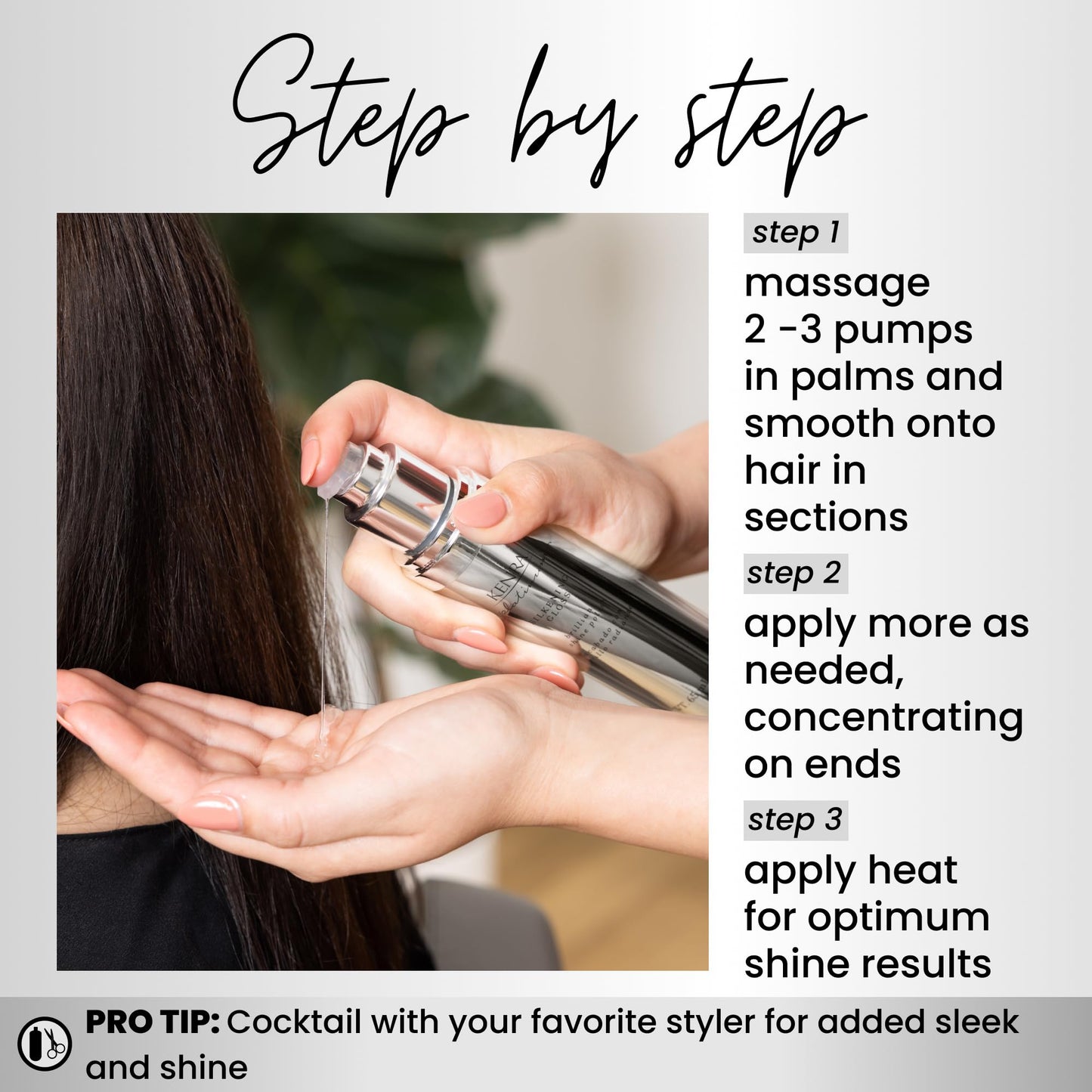Kenra Platinum Silkening Gloss |Brilliant Shine Polish |Tames Frizz & Smooths Flyaways |Lightweight Formula |Protects Against Humidity |Smooths Dry Ends |Medium To Coarse Hair | 2 fl. oz. (2-Pack)
