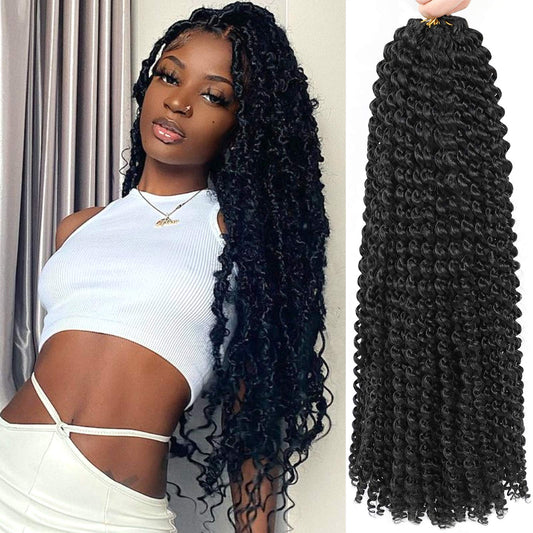 Alrence Passion Twist Hair 24 Inch 8 Packs Long Water Wave Crochet Hair