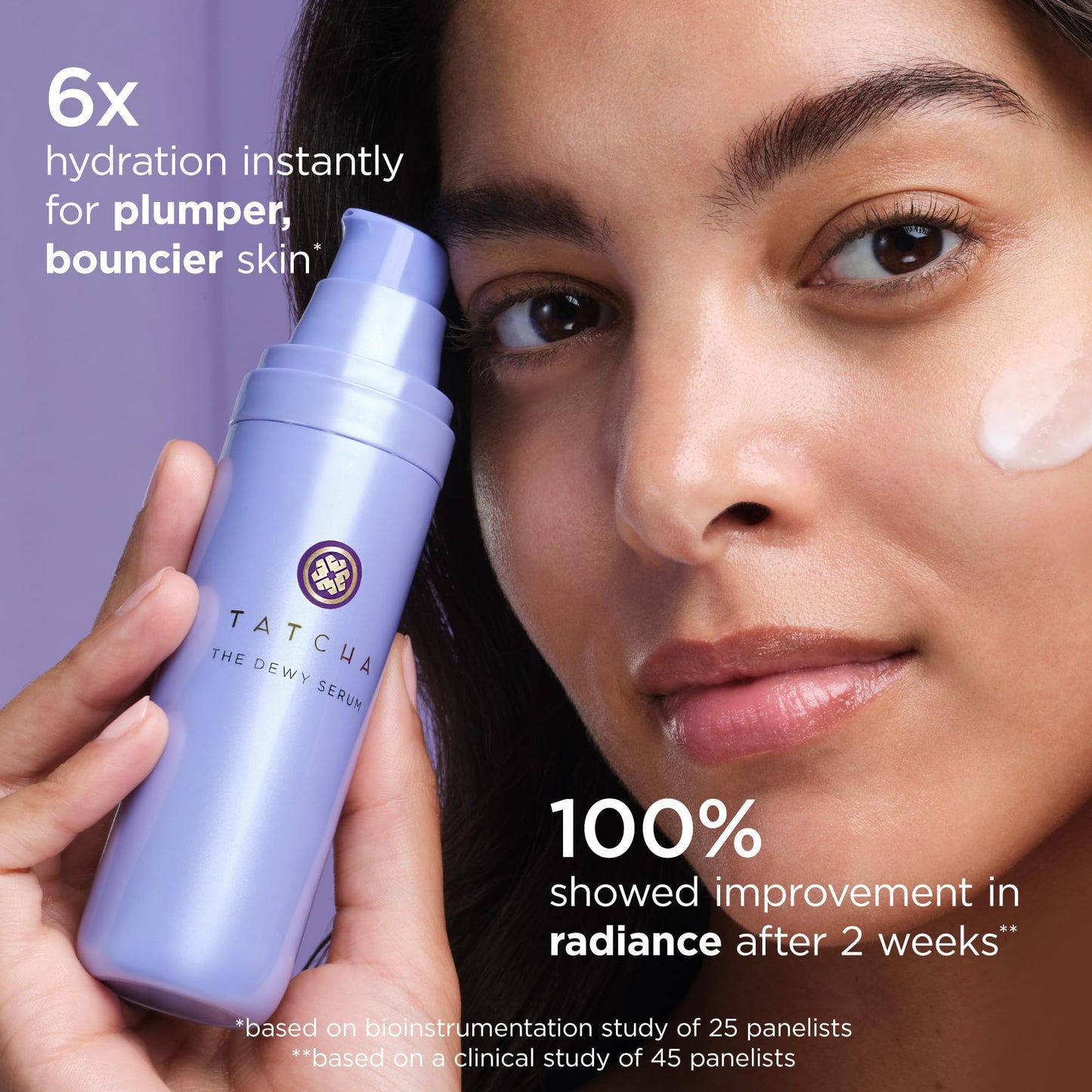 TATCHA The Dewy Serum | Hydrating Serum for Dry Skin | Smoother, Plumper & Dewy Skin with Hyaluronic Acid, Lactic Acid, and Squalane