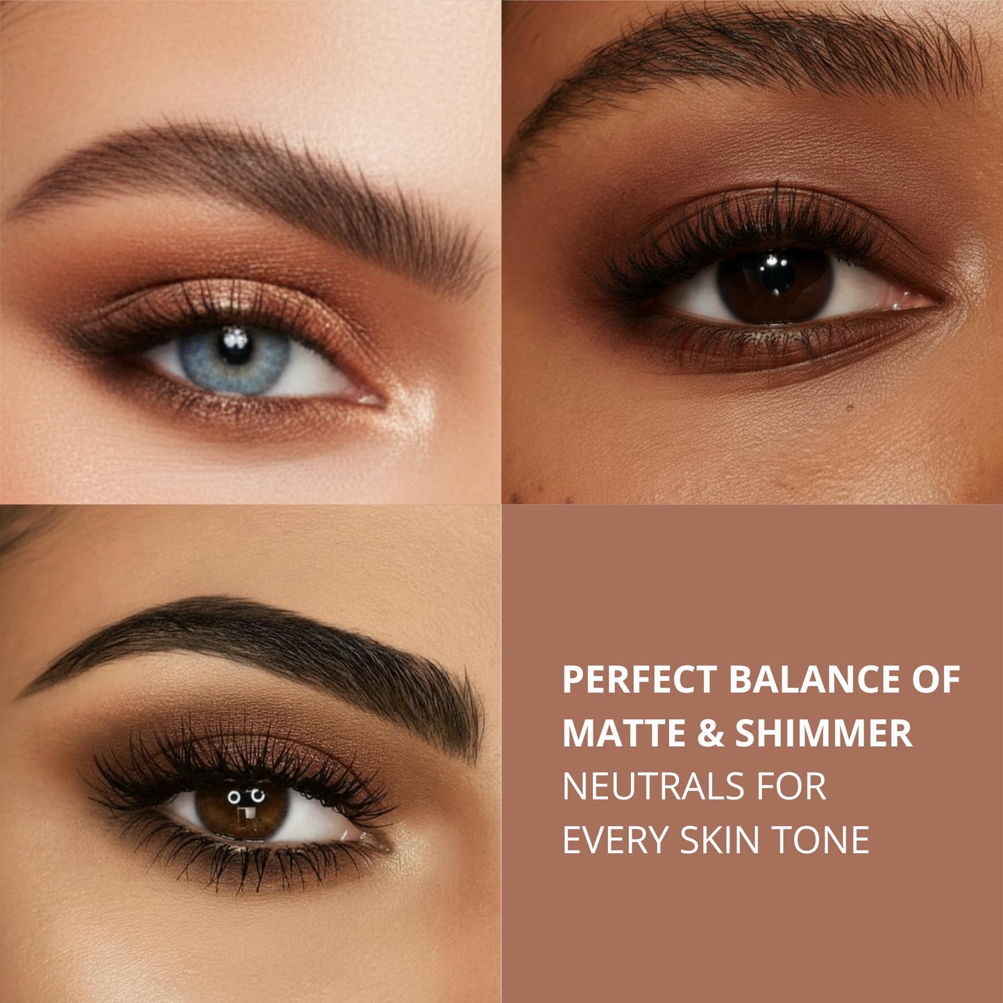 Lamora Bronze Eyeshadow Palette - 12 Soft Warm Brown Shadows, Multi-Use Eye Makeup Palette with Matte & Shimmer Finishes, Ultra-Blendable Everyday Neutrals, Long-lasting Wear Travel Makeup with Mirror