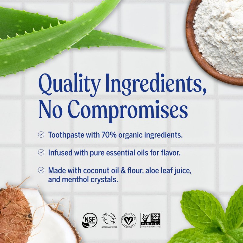 Dr. Bronner’s All-One Toothpaste 3-Pack Variety– (Peppermint, Cinnamon, Anise, 5oz Each)– 70% Organic Ingredients, SLS Free Toothpaste, Fluoride Free, Natural, Vegan, Gentle for Sensitive Teeth