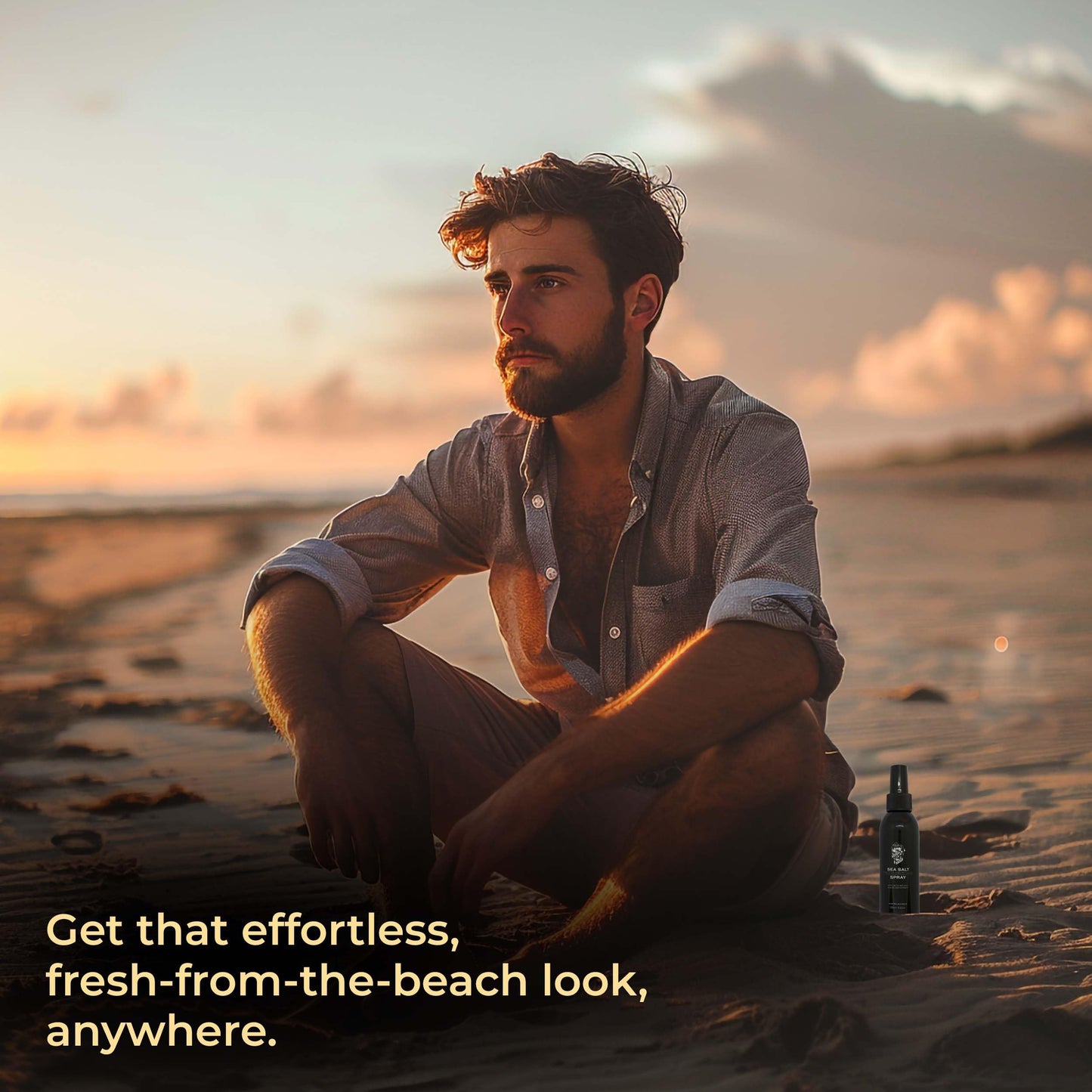 Modern Pirate Sea Salt Spray for Men - Hair Texturizing Spray for Tousled Hair - Add Texture & Grit to Hair - Men’s Volumizing Hair Spray for a Beach or Surfer Hair Style - Medium to Light Hold