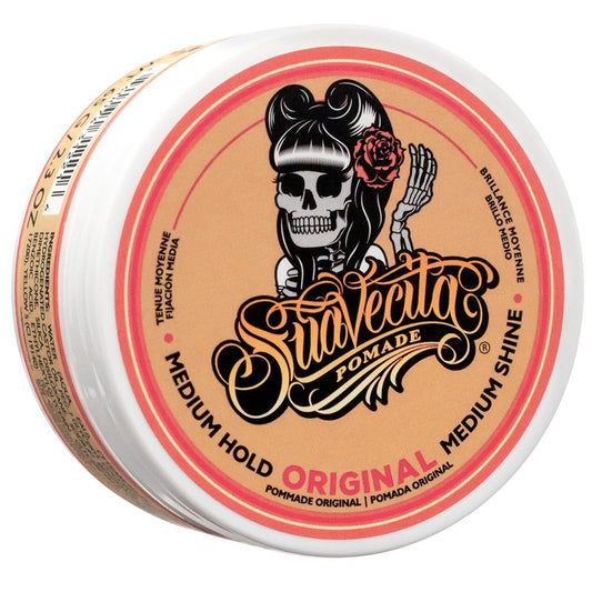 Suavecita Pomade for Women 2.3 oz Can - Medium Hold, High Shine, Water Based, Wax Like Flake Free - All Day Hair Free Gel Hairstyles Easy to Wash Off