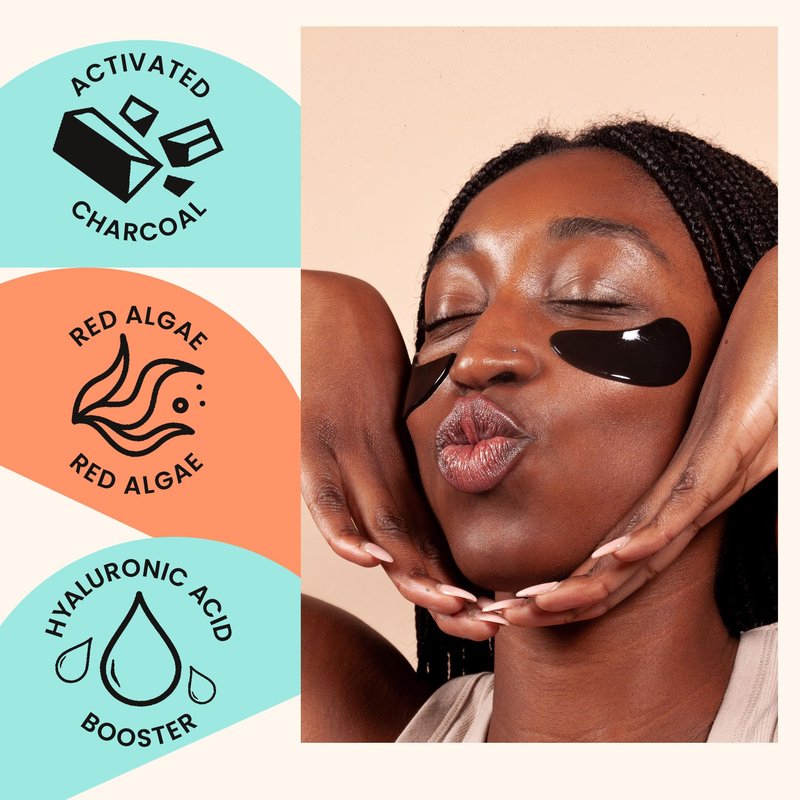 BLAQ Snow Circles Premium Under Eye Hydrating Patches for Dry Skin, Dark Circles and Puffiness. Snow Mushroom, Green Tea, Marine Algae, Vegan and Cruelty-Free, 15-Pack