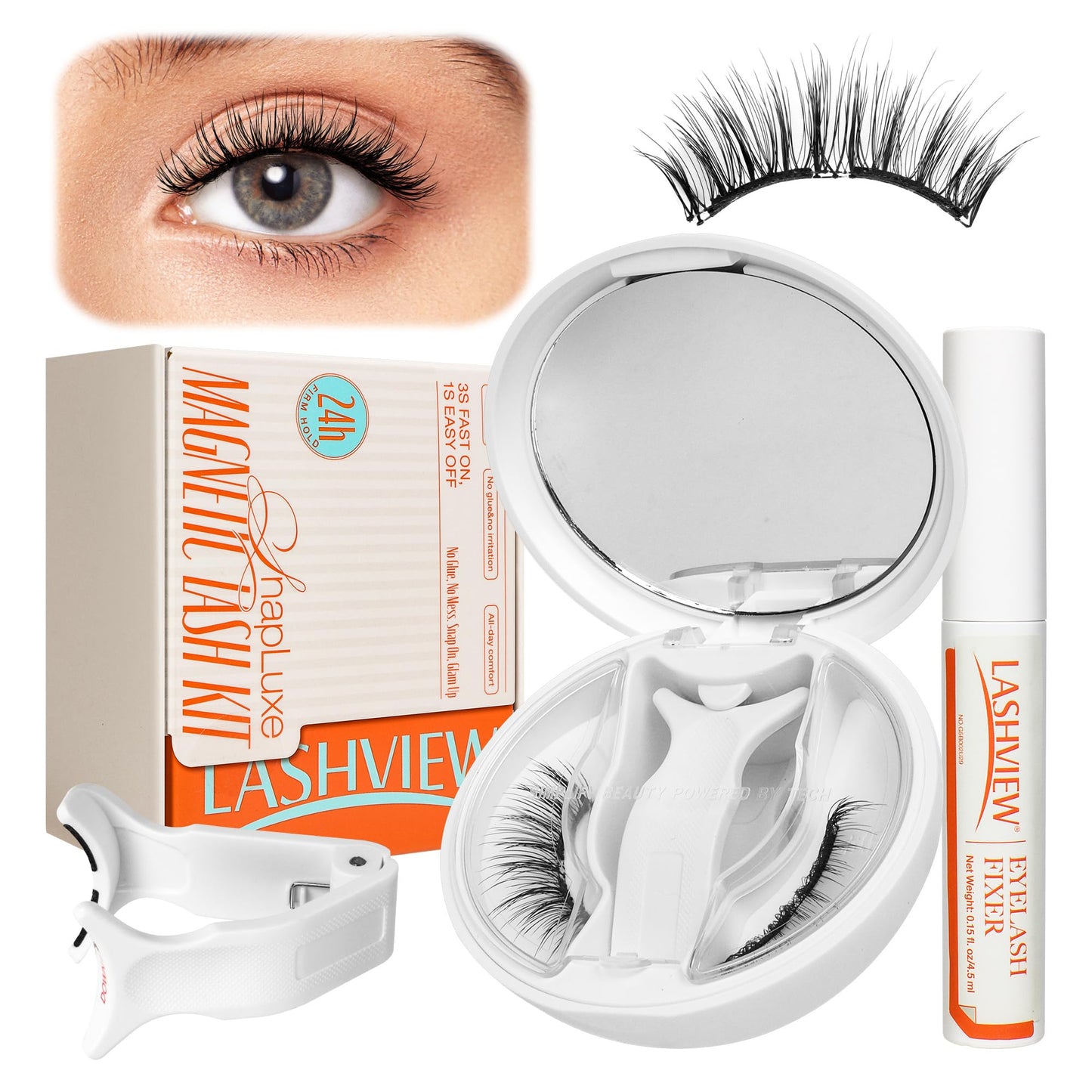 LASHVIEW Cluster Eyelash Extensions Volume Lash Extensions DIY Eyelash Extensions for Beginners Wispy Eyelash Clusters Natural Fluffy Individual Lashes Clusters(56D+60D+80D+100D-DE)