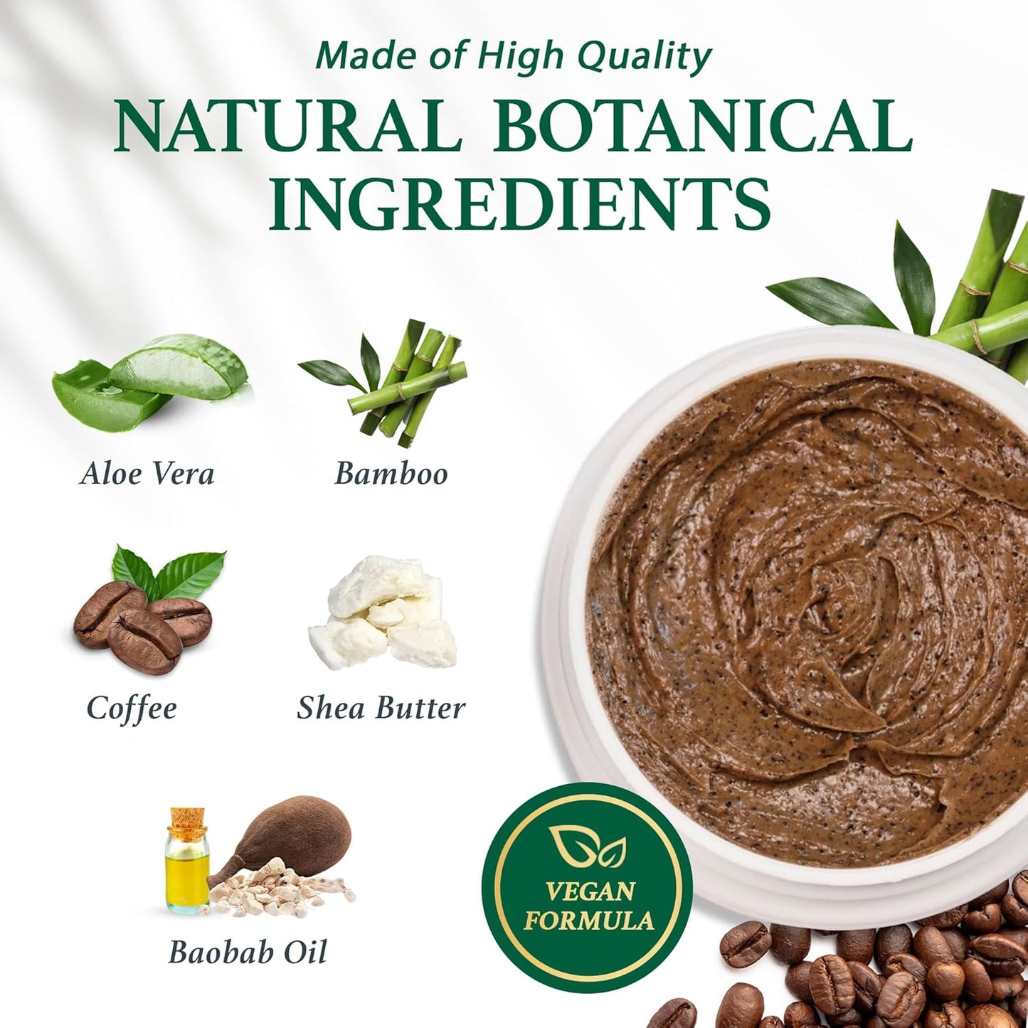 Moisturizing Facial Polish - Gentle 2-in-1 Face Scrub with Bamboo & Coffee | Hydrating Exfoliator, 4 oz