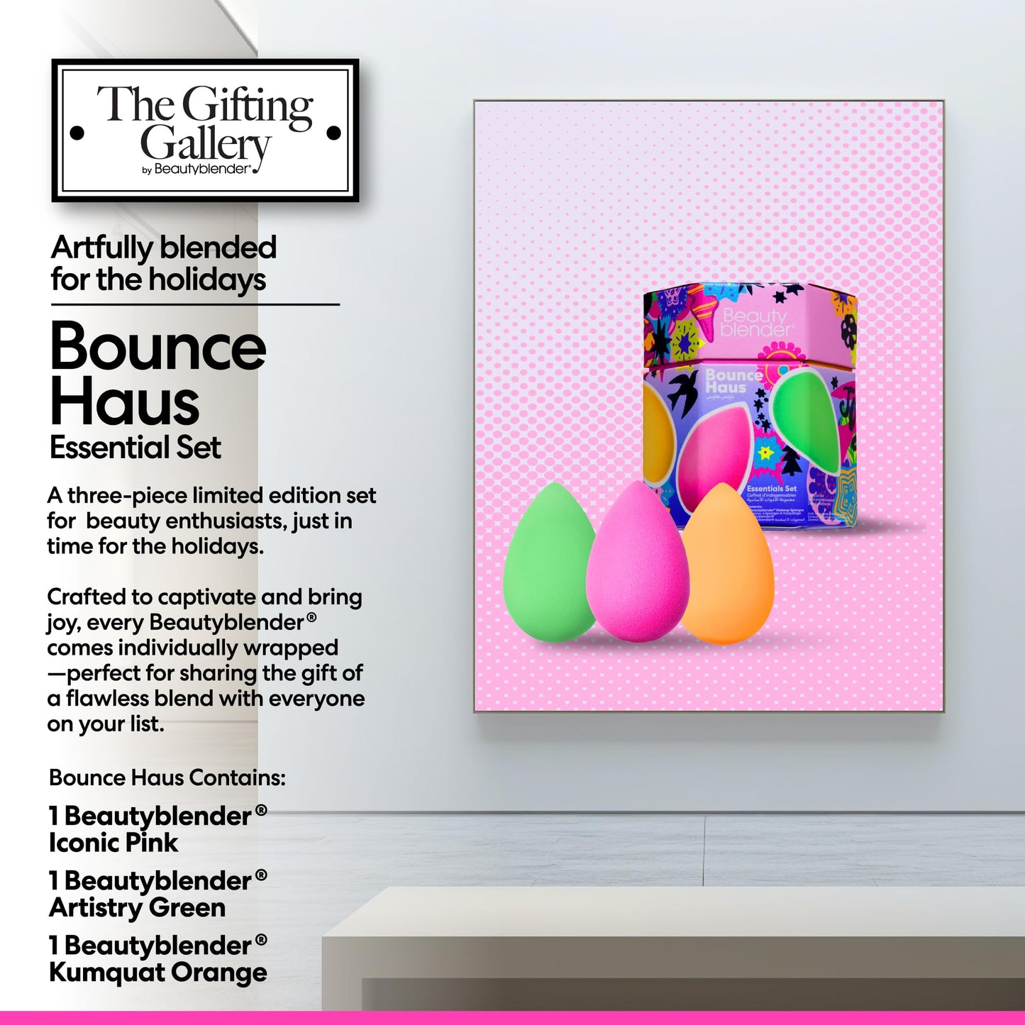 Beautyblender Bouncehaus Essentials Set - 3-Piece Makeup Sponge Set - Limited Edition - Latex-Free, Reusable, for Foundation, Concealer, Powder, BB Cream & Flawless Airbrush Finish