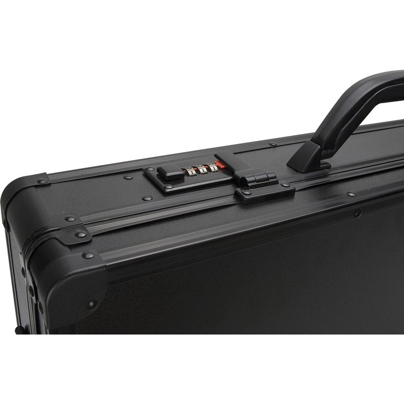 SunRise C4102 Barber Stylist Lock Attached Carrying Portable Travel Case Organizer Storage Display, Black Matte (C4102PPAB) , 22x13x4.25 Inch (Pack of 1)