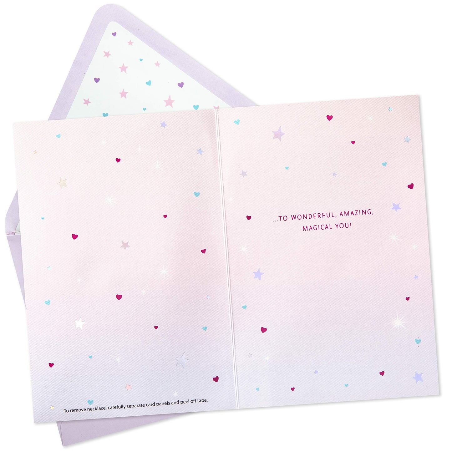 Hallmark Signature Valentines Day Card for Kids (Removable Unicorn Necklace)