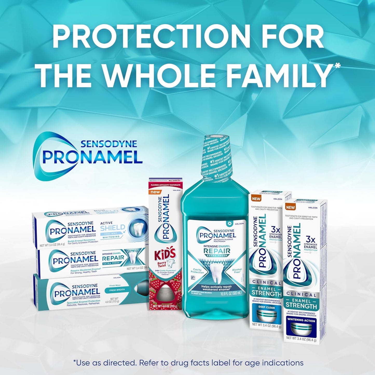 Sensodyne Pronamel Toothpaste for Sensitive Teeth - Enamel Repair & Strengthening | Extra Fresh - 3.4 oz (Pack of 4)
