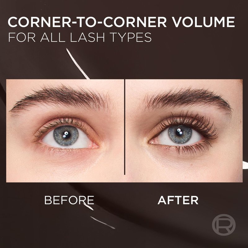 L'Oreal Paris Voluminous Panorama Chromatic Mascara, Volumizing and Lengthening Brown Mascara, Longwear, Smudge-Resistant and Washable, 705 Brown Leather