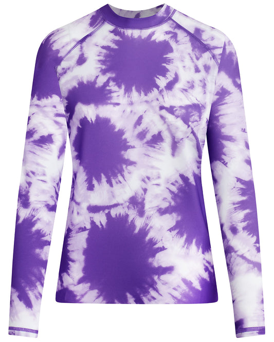 Kanu Surf Women's Standard Keri Long-Sleeve UPF 50+ Rashguard, Beach Girl Purple, X-Small