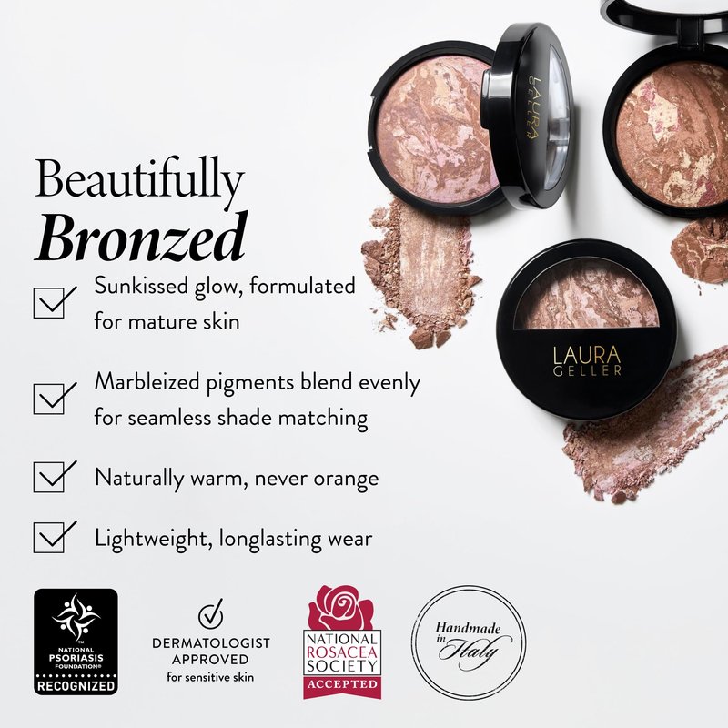LAURA GELLER NEW YORK Bronze-n-Brighten Baked To Go - Travel Size - Deep - Natural Bronze Glow