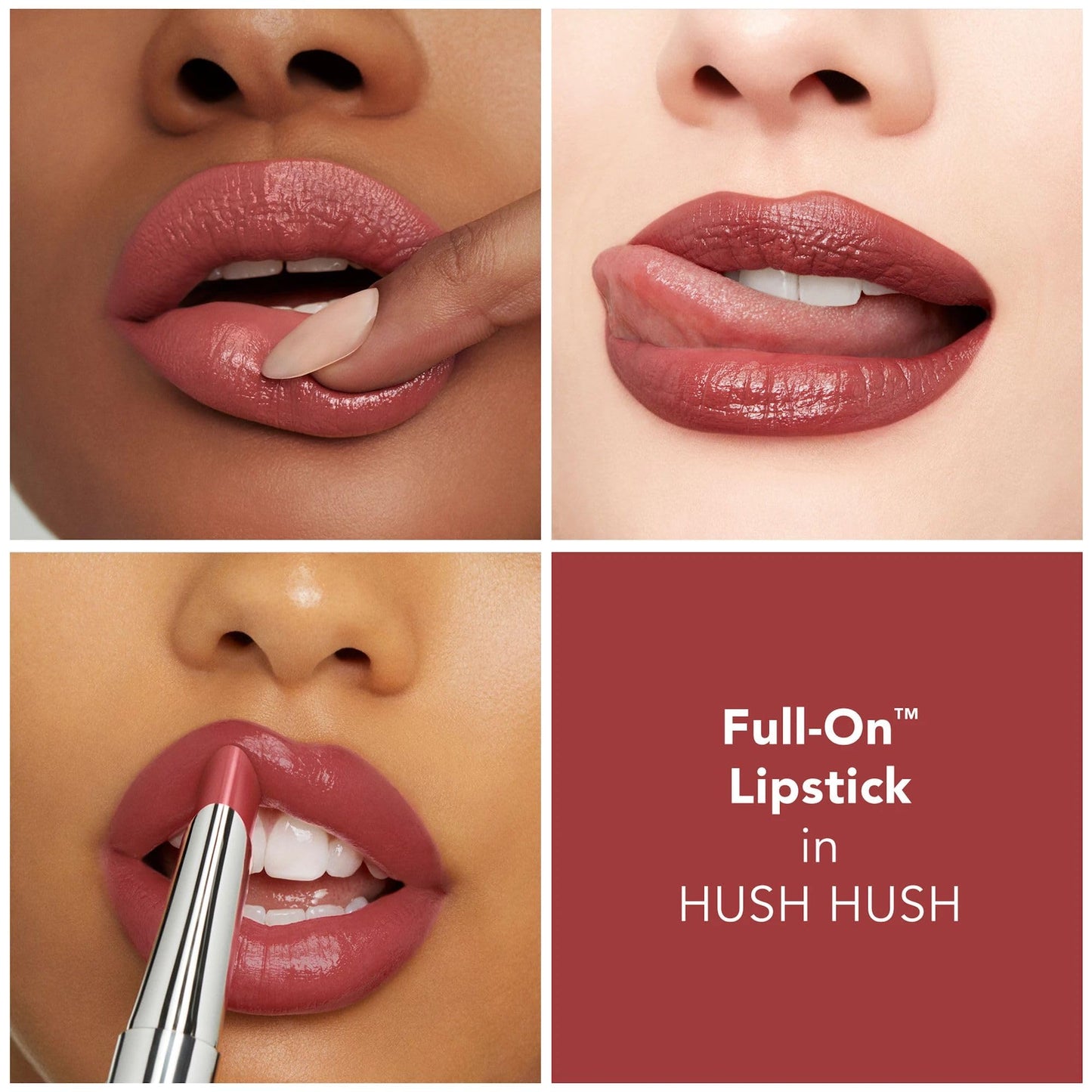 Full-On Plumping Satin Lipstick, Hush Hush