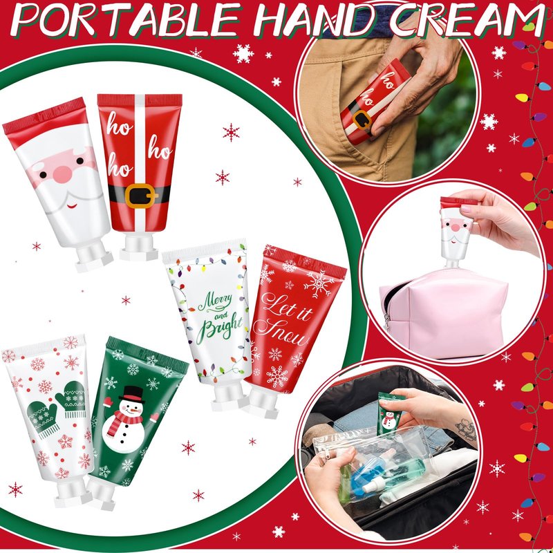 96 Pieces Secret Santa Gift Set: Mini Christmas Hand Cream Travel Size Lotion Bulk Holiday Stocking Stuffers Appreciation Gifts for Women Employee Coworker Staff 30ml 6 Natural Plant Fragrance