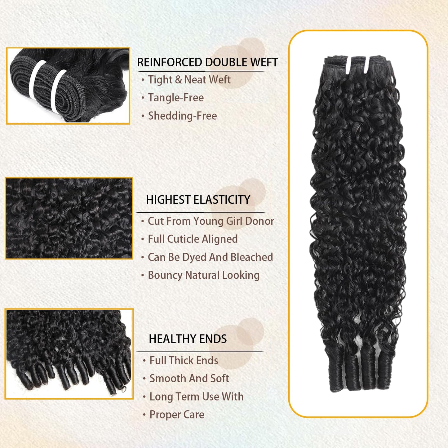 Muzkala Burmese Curly Bundles Human Hair Water Wave Human Hair 100% Unprocessed Brazilian Virgin Remy Hair Bundles Quick Weave for Women Natural Black (Burmese Curly Natural Black, 18 Inch)