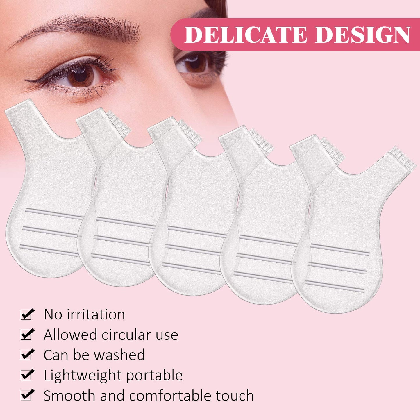 60 Pieces Y Comb Eyelash Lift Brush Eyelash Perming Brush Makeup Beauty Tool Supplies for Lash Grafting Extension