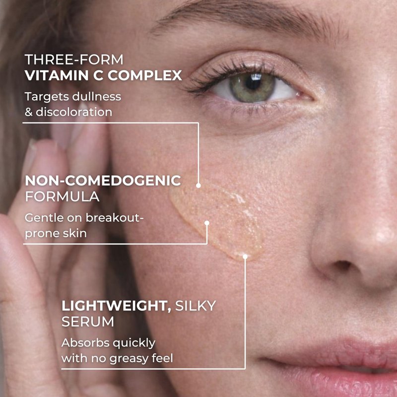 Ultra Hydrating Vitamin C Serum for Face with Peptides, 3X Hyaluronic Acid, and Niacinamide – For Sensitive Skin and Anti-Aging – Brightens, Firms & Hydrates – All-in-One Formula – 1 oz