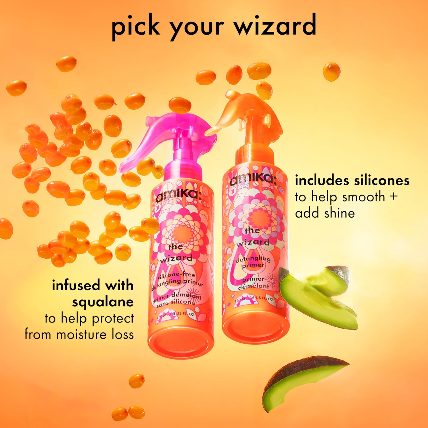 amika the wizard detangling hair primer, 60ml