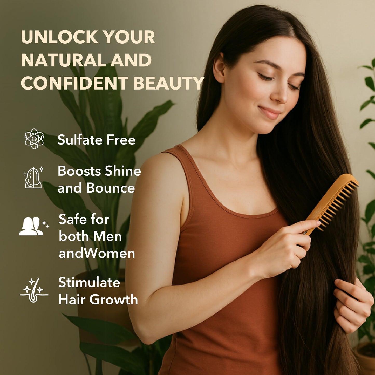 HairSmart Hair Growth Shampoo with Ginger, Amla & Neem | Shampoo for Thinning Hair | Hair Growth Products, 100ml