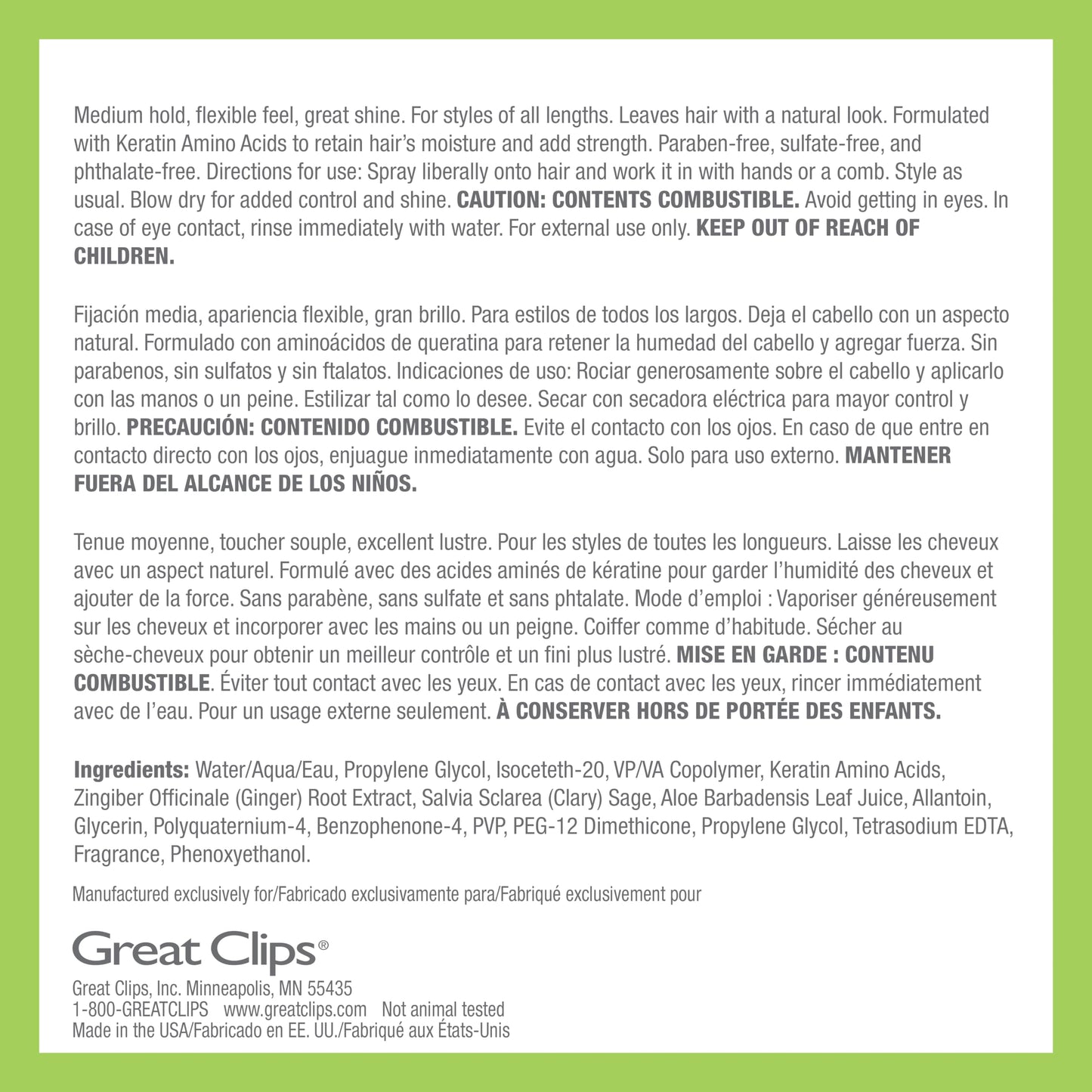 GREAT CLIPS LATITUDE Spray Gel | Hair Gel for Men | Medium Hold + Medium Shine | 8oz | Packaging May Vary