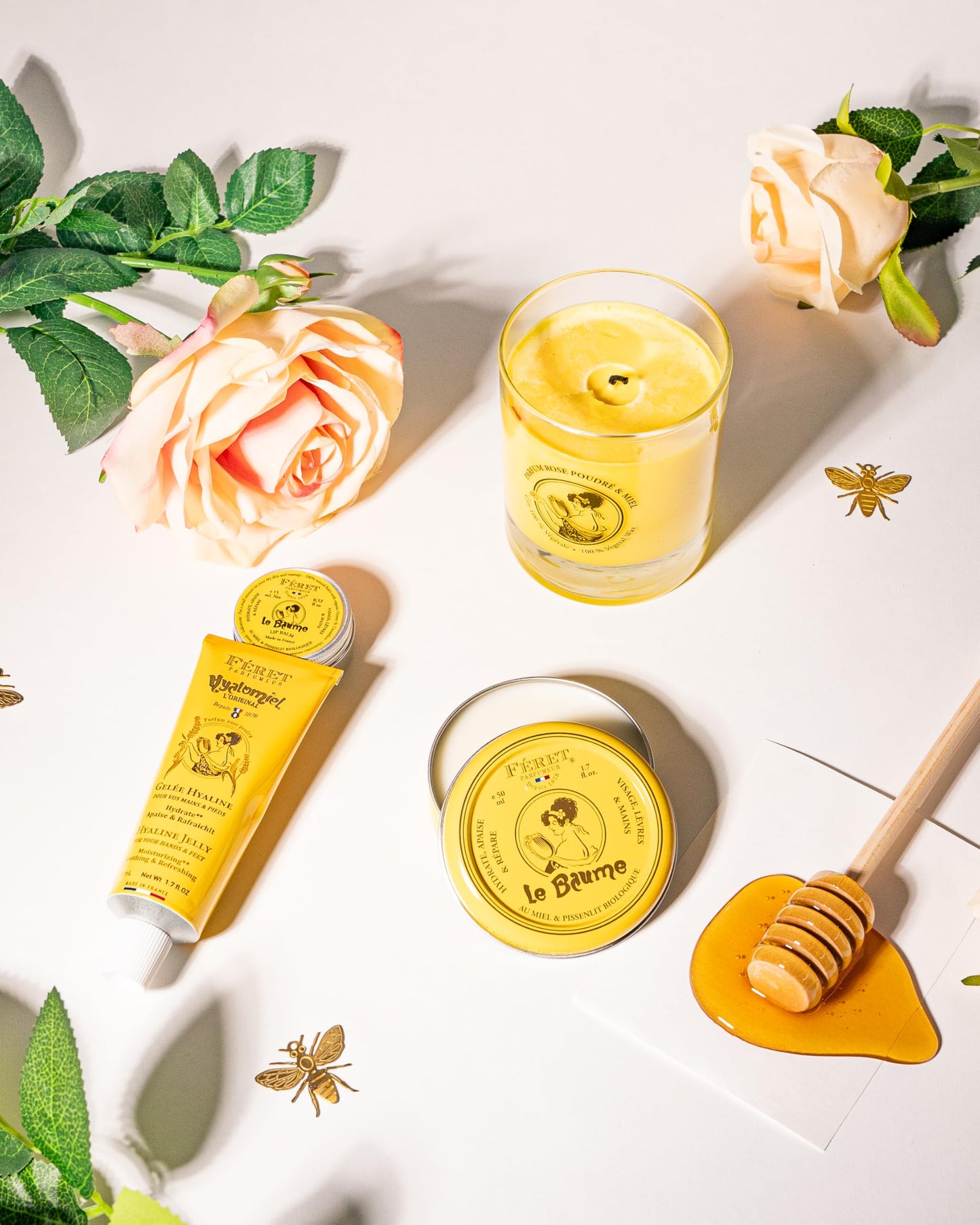 Feret Parfumeur Le Baume Multi-Purpose Balm – Rose Poudré – Deeply Hydrating Moisturizer for Dry Cracked Skin, Lips & Cuticles - Natural Lip Balm with Shea Butter & Honey – 50ml/1.7 Ounce