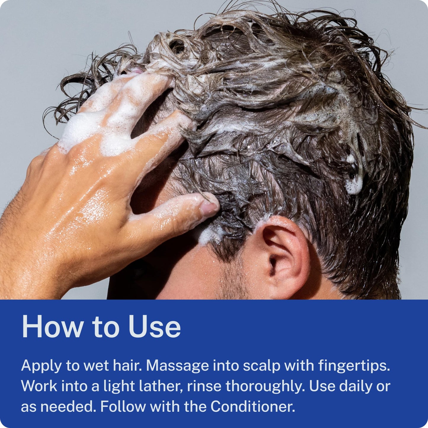 Blu Atlas Natural Shampoo for Men — Sulfate-Free for All Hair Types, 15 Ingredients, No Filler, Helps with Dandruff and Dry Scalp — Santal Cedar Scent, 8 oz