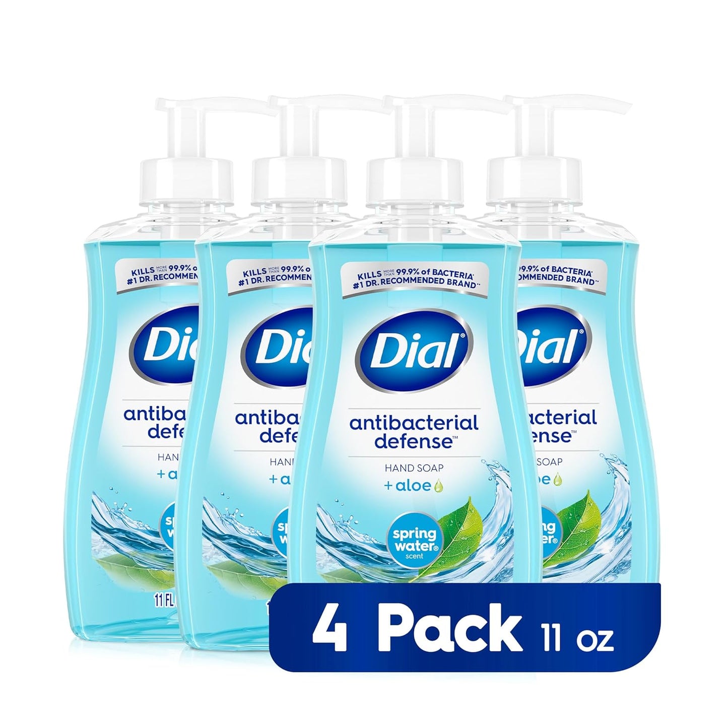 Dial Antibacterial Foaming Hand Wash & Liquid Soap Set | Spring Water, 7.5 fl oz & 11 fl oz